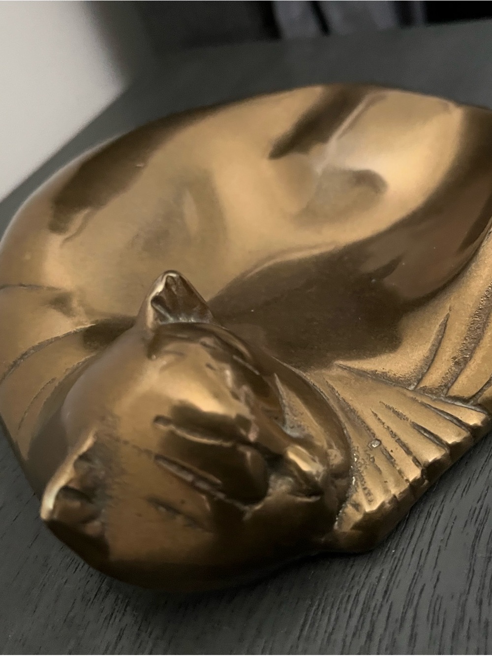 Vintage Brass Cat Trinket Dish - Picture 5 of 10